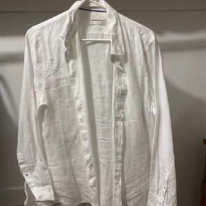 White Linen Button down